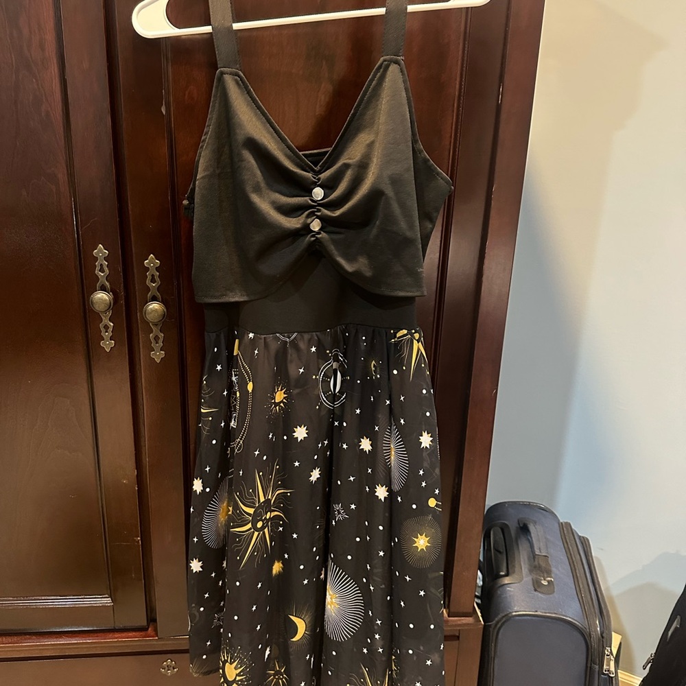 Black and Gold Starry Dress